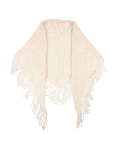 Shop Lavi Woman Scarf Cream Size - Virgin Wool, Cashmere, Silk In White