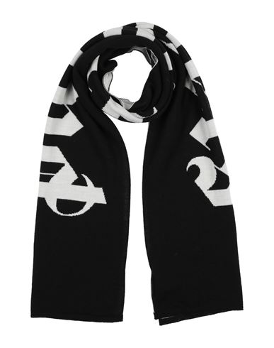 Shop Palm Angels Woman Scarf Black Size - Wool, Acrylic