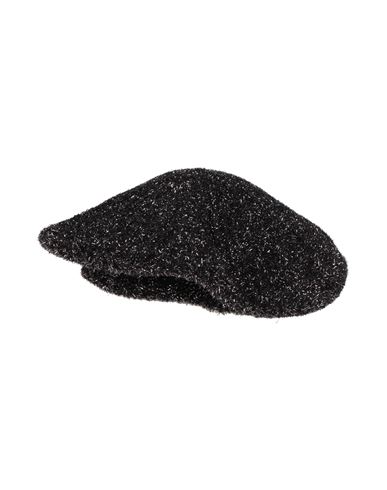 Max & Co . Woman Hat Black Size M Polyamide, Metallic Fiber