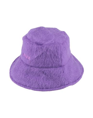 Shop Msgm Woman Hat Light Purple Size L Virgin Wool, Polyamide, Alpaca Wool