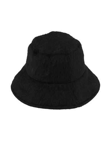 Shop Msgm Woman Hat Black Size L Virgin Wool, Polyamide, Alpaca Wool