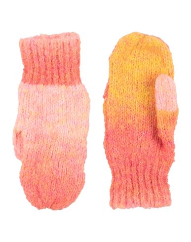 Shop Msgm Woman Gloves Orange Size Onesize Acrylic, Wool, Polyamide