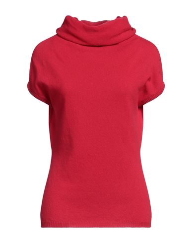 Alberta Ferretti Woman Turtleneck Red Size 8 Virgin Wool, Cashmere