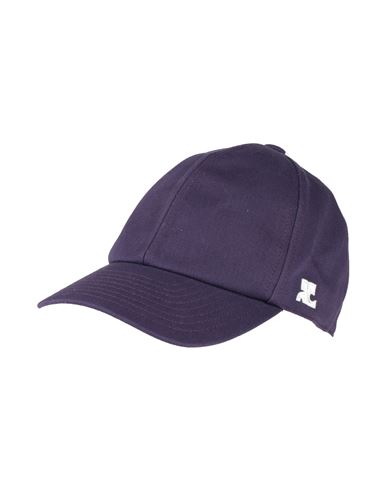 Shop Courrèges Courreges Woman Hat Dark Purple Size M Cotton