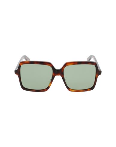Shop Saint Laurent Square-frame Acetate Sunglasses Woman Sunglasses Brown Size 56 Acetate