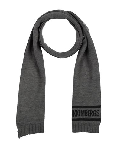 Shop Bikkembergs Toddler Boy Scarf Lead Size - Acrylic, Wool In Grey