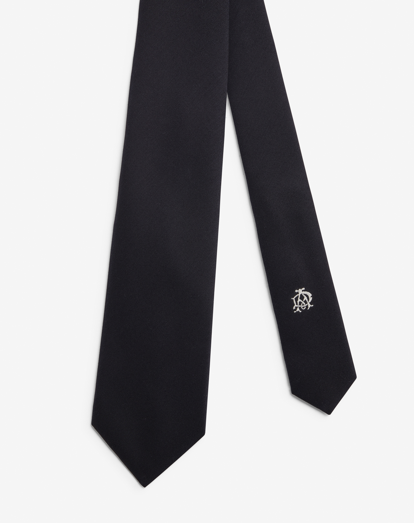 DUNHILL WOOL SILK 5 FOLD WOVEN TIE 