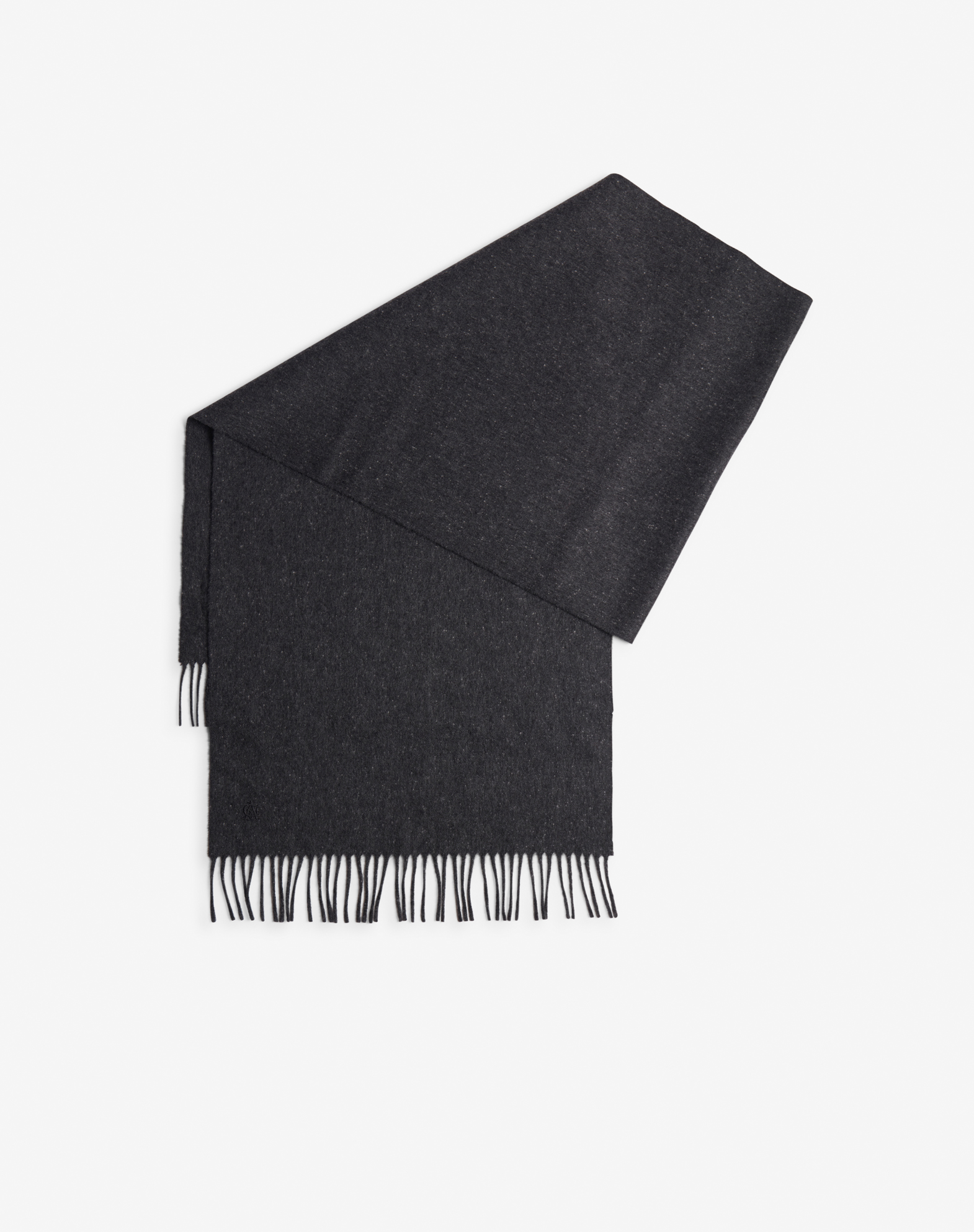 Shop Dunhill Melange Cashmere Donegal Scarf In Grey