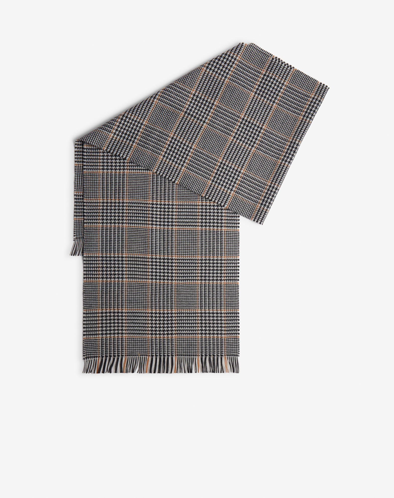 Shop Dunhill Merino Wool Glen Check Scarf In Black