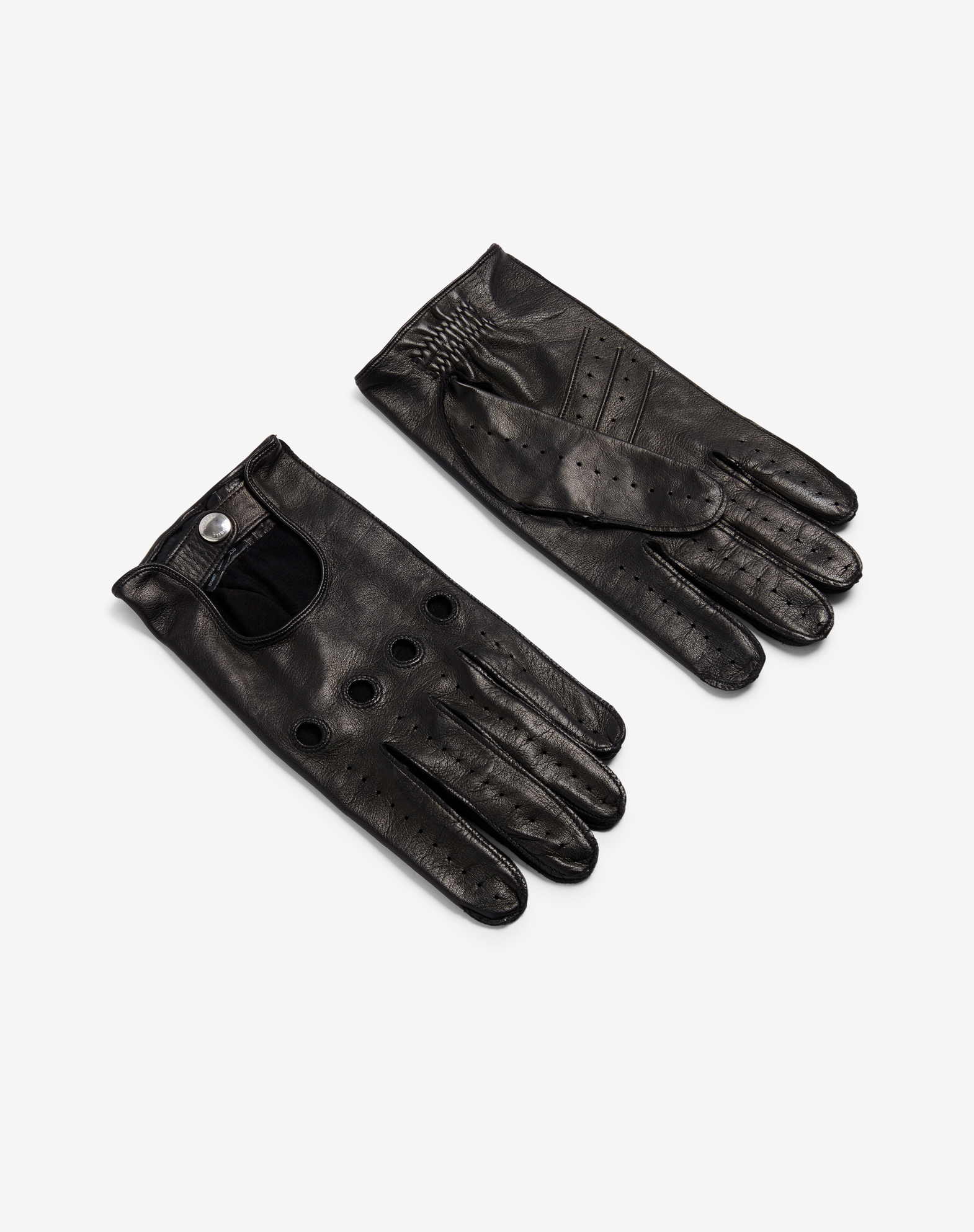 Shop Dunhill Leather Driving Gloves In Black