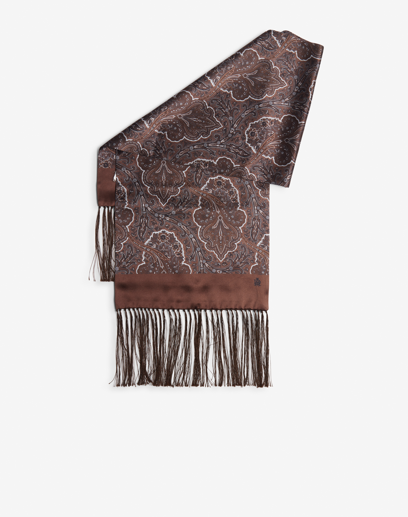 DUNHILL SILK PAISLEY PRINTED EVENING SCARF