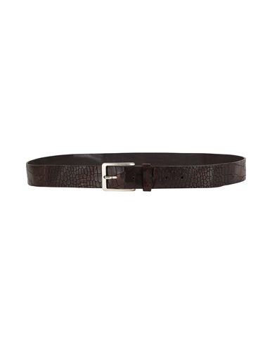 Andrea D'amico Man Belt Dark Brown Size 43 Leather In Black