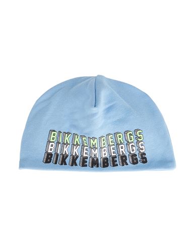 Bikkembergs Newborn Boy Hat Light Blue Size 3 Cotton, Elastane In Blue