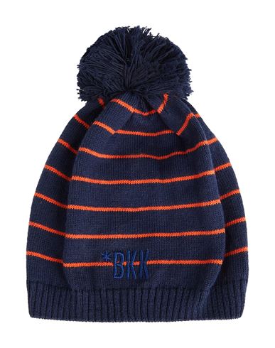 Bikkembergs Newborn Boy Hat Midnight Blue Size 3 Cotton In Blue