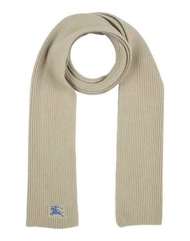 Burberry Man Scarf Sage Green Size - Cashmere In Gray