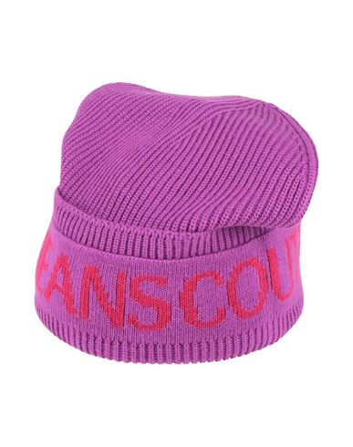 Versace Jeans Couture Woman Hat Purple Size Onesize Acrylic, Wool In Purple