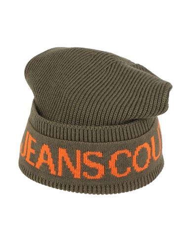 Versace Jeans Couture Woman Hat Military Green Size Onesize Acrylic, Wool In Green
