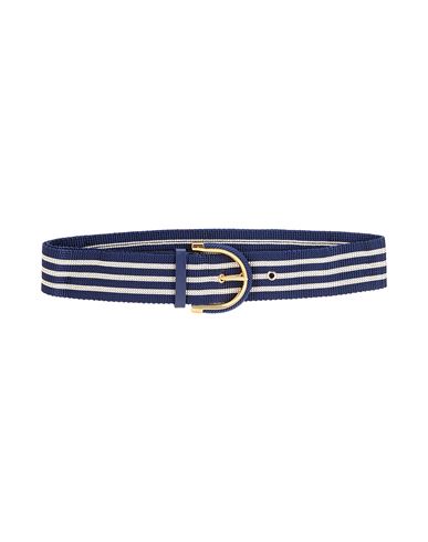 Elisabetta Franchi Woman Belt Navy Blue Size 4 Textile Fibers In Navy Blue