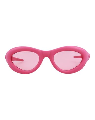 Bottega Veneta Oval-frame Injection Sunglasses Sunglasses Pink Size 51 Plastic Material In Red