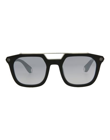 Shop Philipp Plein Square-frame Acetate Sunglasses Man Sunglasses Black Size 51 Acetate