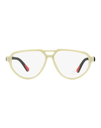 Shop Moncler Pilot Ml5162 Eyeglasses Man Eyeglass Frame Cream Size 57 Acetate In White