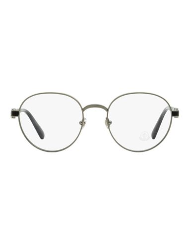 Shop Moncler Round Ml5179 Eyeglasses Eyeglass Frame Grey Size 51 Metal, Acetate