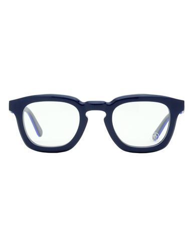Shop Moncler Thick Rimmed Ml5195 Eyeglasses Man Eyeglass Frame Blue Size 48 Acetate