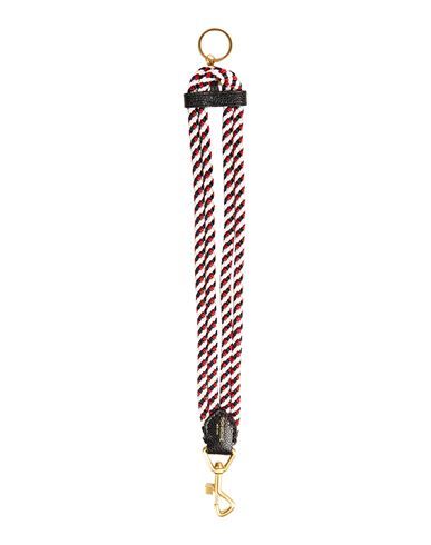Thom Browne Man Key Ring Red Size - Textile Fibers, Leather In Pink