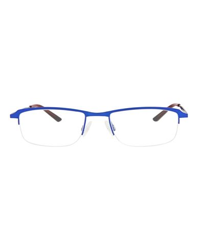 Puma Square-frame Stainless Steel Optical Frames Man Eyeglass Frame Blue Size 55 Stainless Steel