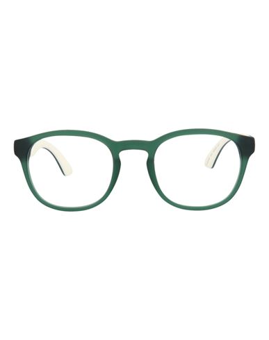 Puma Round-frame Acetate Optical Frames Eyeglass Frame Green Size 49 Acetate, Tanned Leather, Plasti