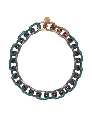Shop Maliparmi Malìparmi Woman Necklace Cocoa Size - Plastic In Brown