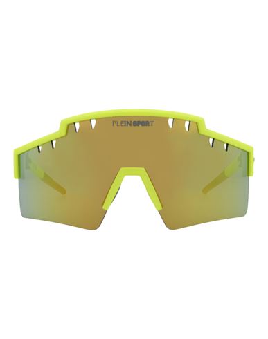 Philipp Plein Shield-frame Injection Sunglasses Man Sunglasses Yellow Size 99 Plastic Material