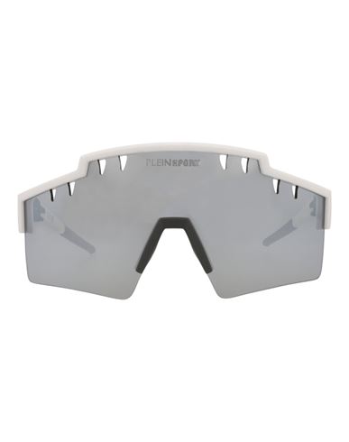 Philipp Plein Shield-frame Injection Sunglasses Man Sunglasses White Size 99 Plastic Material