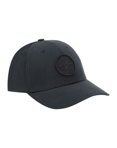 Shop Stone Island Chapeau Noir Coton