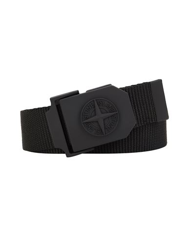 Stone Island Belt Black Polyester, Polyamide In Noir