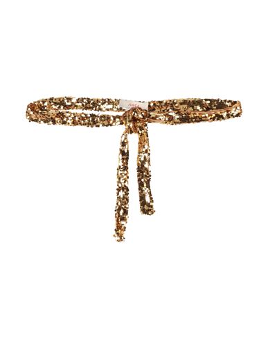 Jucca Woman Belt Gold Size Onesize Polyamide, Elastane In Gold