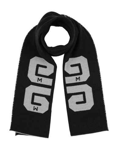 Givenchy Man Scarf Black Size - Wool, Virgin Wool, Silk In Black