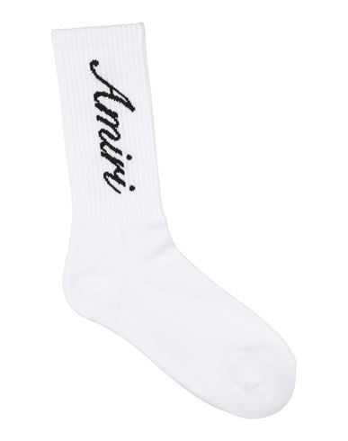 Amiri Man Socks & Hosiery White Size Onesize Cotton, Polyester, Elastane In Gray