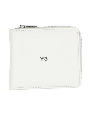 Y-3 Man Wallet Off White Size - Cow Leather, Polyurethane In White