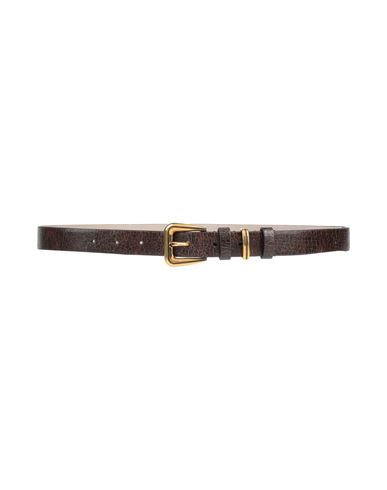 Brunello Cucinelli Woman Belt Dark Brown Size S Leather In Brown
