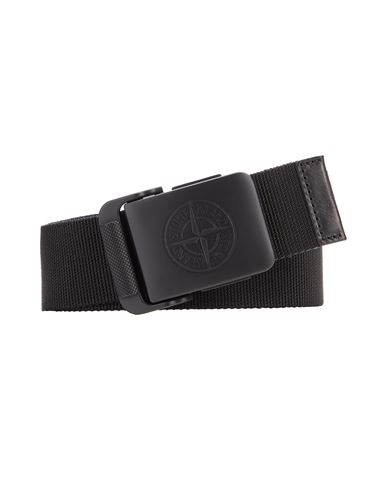 Stone Island Ceinture Noir Polyamide, Bauf In Noir