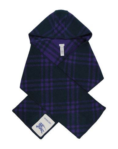 Burberry Woman Scarf Purple Size - Wool In Purple