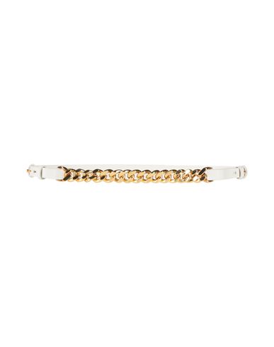 Tom Ford Woman Belt White Size M Calfskin, Brass In White
