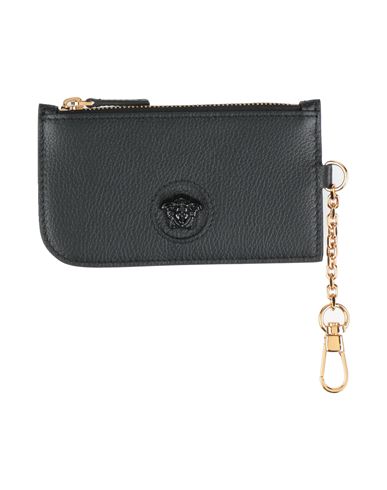 VERSACE VERSACE WOMAN COIN PURSE BLACK SIZE - LEATHER 