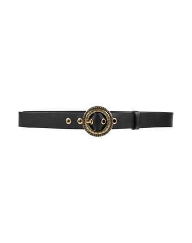 Versace Jeans Couture Woman Belt Black Size 38 Calfskin In Black