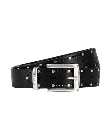 Max & Co . Boybelt Woman Belt Black Size L Cow Leather In Black
