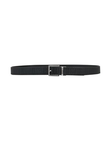 Emporio Armani Man Belt Black Size Onesize Leather In Black