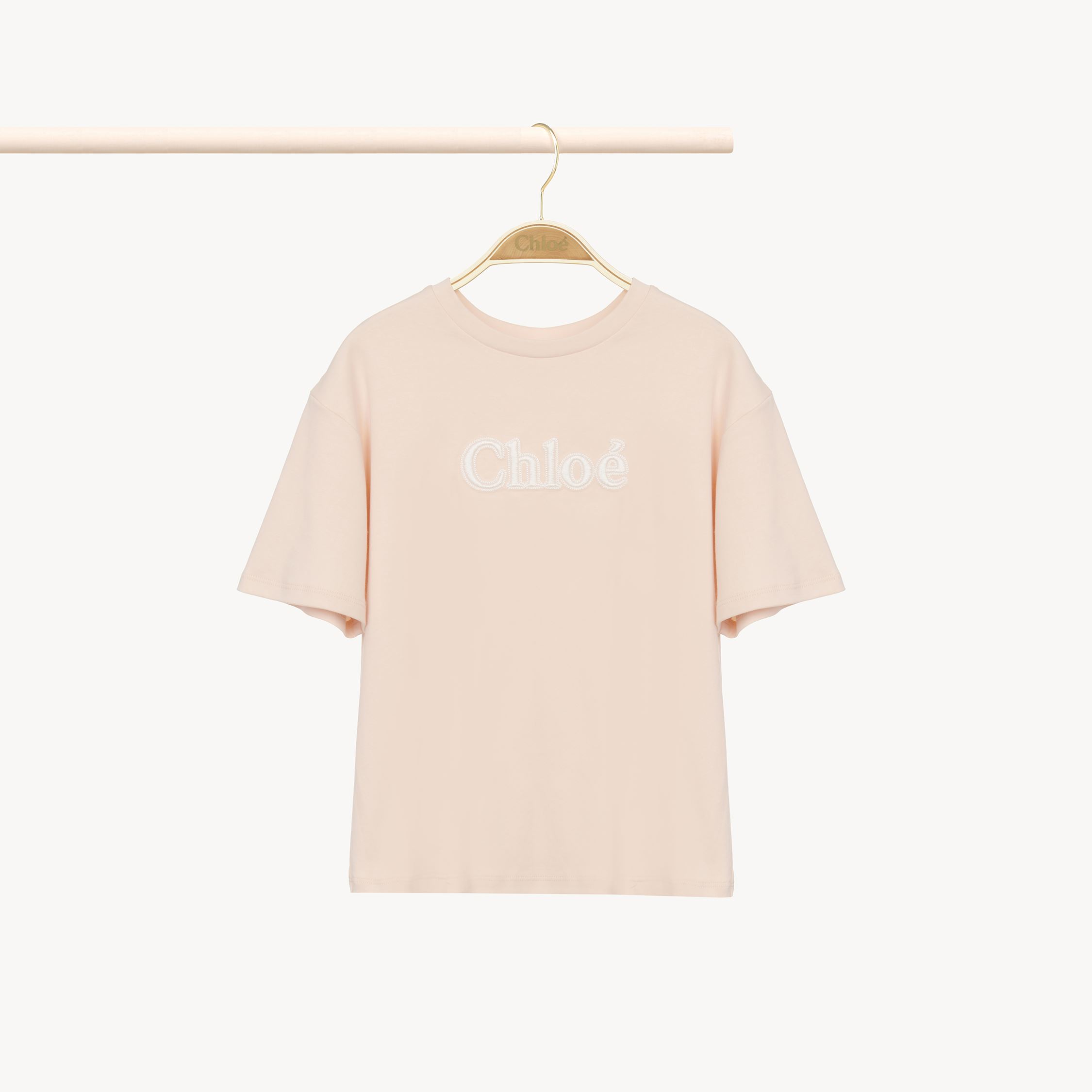 Chloé T-shirt Fille Rose Taille 12 100% Coton In Pink