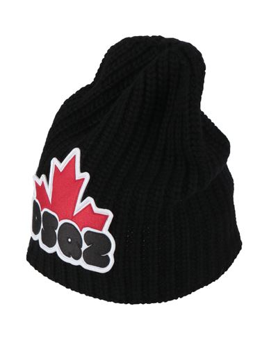 Dsquared2 Man Hat Black Size Onesize Wool, Viscose, Polyamide, Cashmere In Black
