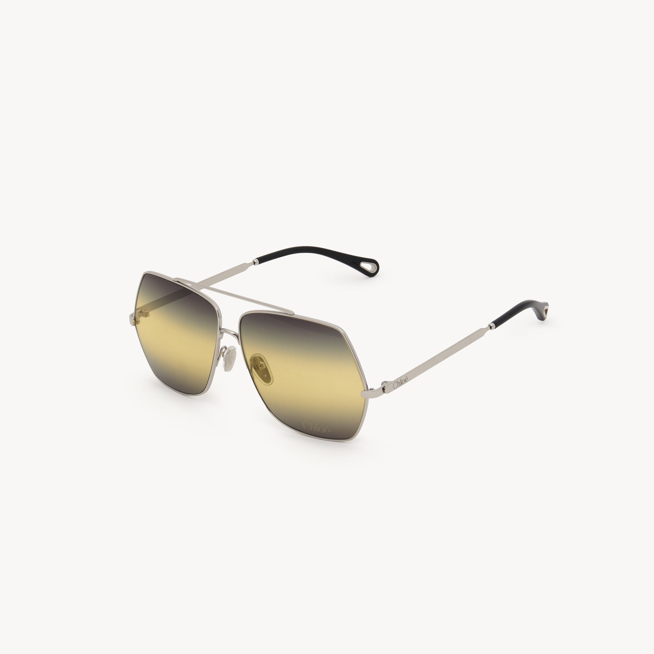 Chloé Aly Sunglasses Silver Size Onesize 100% Nickel In Silver